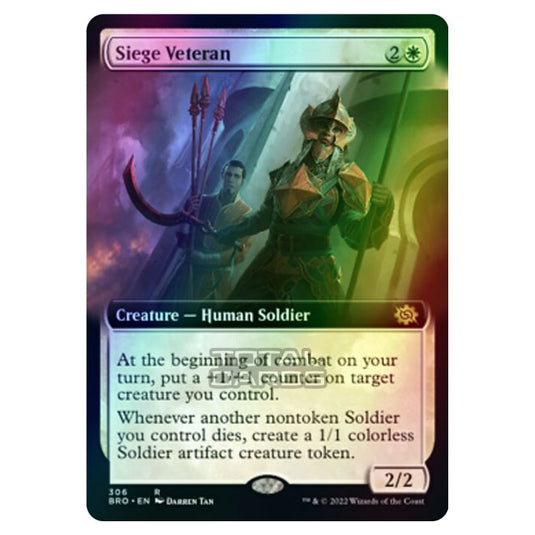 Magic The Gathering - The Brothers War - Siege Veteran (Extended Art Card) - 306/287 (Foil)