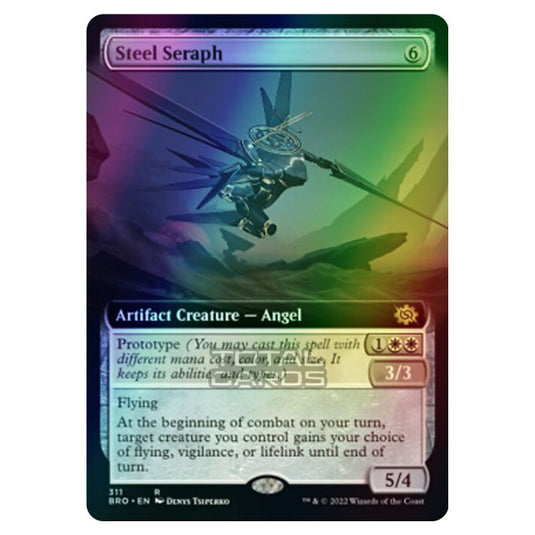 Magic The Gathering - The Brothers War - Steel Seraph (Extended Art Card) - 311/287 (Foil)