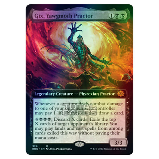 Magic The Gathering - The Brothers War - Gix, Yawgmoth Praetor (Extended Art Card) - 326/287 (Foil)