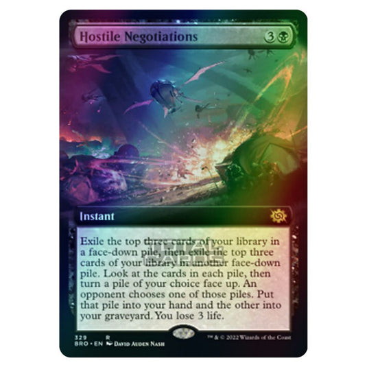Magic The Gathering - The Brothers War - Hostile Negotiations (Extended Art Card) - 329/287 (Foil)