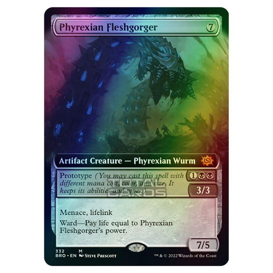 Magic The Gathering - The Brothers War - Phyrexian Fleshgorger (Extended Art Card) - 332/287 (Foil)