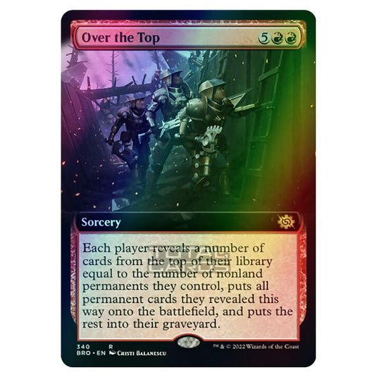 Magic The Gathering - The Brothers War - Over the Top (Extended Art Card) - 340/287 (Foil)