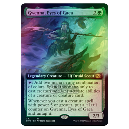 Magic The Gathering - The Brothers War - Gwenna, Eyes of Gaea (Extended Art Card) - 347/287 (Foil)