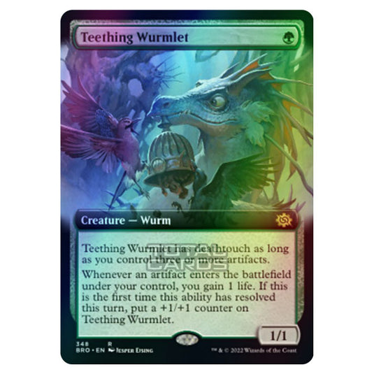 Magic The Gathering - The Brothers War - Teething Wurmlet (Extended Art Card) - 348/287 (Foil)