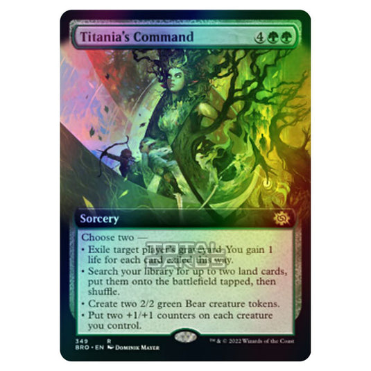 Magic The Gathering - The Brothers War - Titania's Command (Extended Art Card) - 349/287 (Foil)
