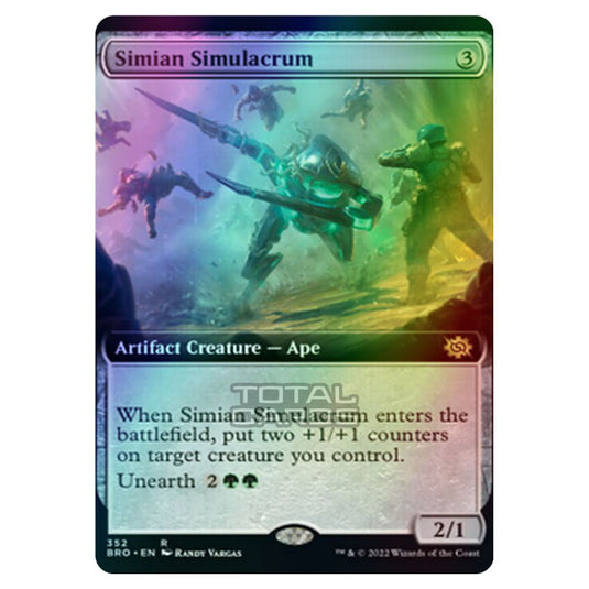 Magic The Gathering - The Brothers War - Simian Simulacrum (Extended Art Card) - 352/287 (Foil)