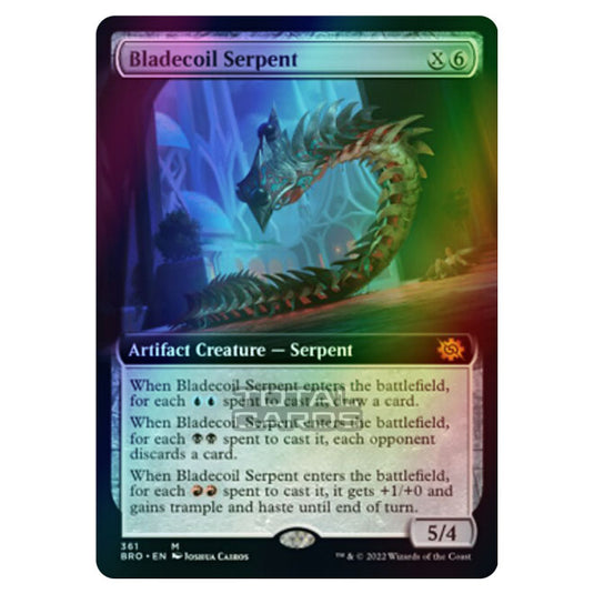 Magic The Gathering - The Brothers War - Bladecoil Serpent (Extended Art Card) - 361/287 (Foil)