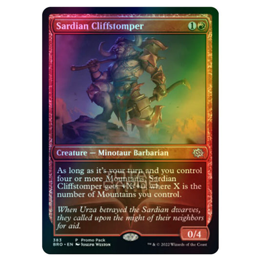 Magic The Gathering - The Brothers War - Sardian Cliffstomper (Promo) - 383/287 (Foil)