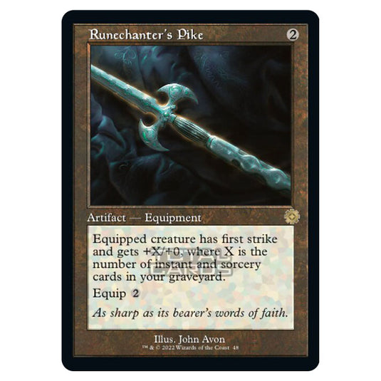 Magic The Gathering - The Brothers War - Retro Artifacts - Runechanter's Pike (Retro Frame Artifact) - 048