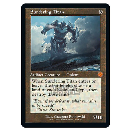 Magic The Gathering - The Brothers War - Retro Artifacts - Sundering Titan (Retro Frame Artifact) - 057