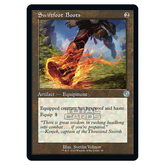 Magic The Gathering - The Brothers War - Retro Artifacts - Swiftfoot Boots (Retro Frame Artifact) - 058