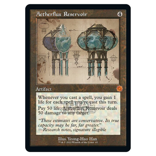 Magic The Gathering - The Brothers War - Retro Artifacts - Aetherflux Reservoir (Retro Schematic Artifact) - 065