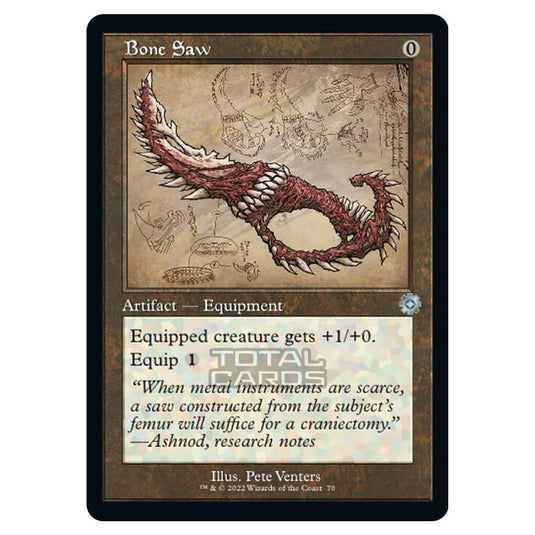 Magic The Gathering - The Brothers War - Retro Artifacts - Bone Saw (Retro Schematic Artifact) - 070