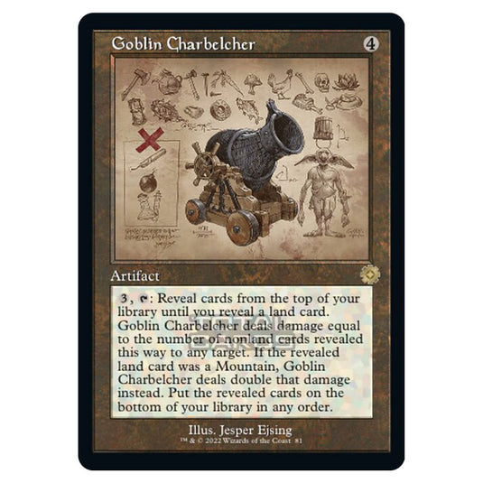 Magic The Gathering - The Brothers War - Retro Artifacts - Goblin Charbelcher (Retro Schematic Artifact) - 081