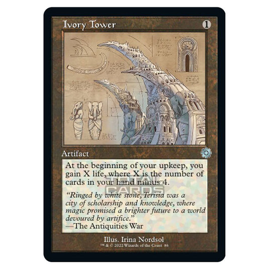 Magic The Gathering - The Brothers War - Retro Artifacts - Ivory Tower (Retro Schematic Artifact) - 086