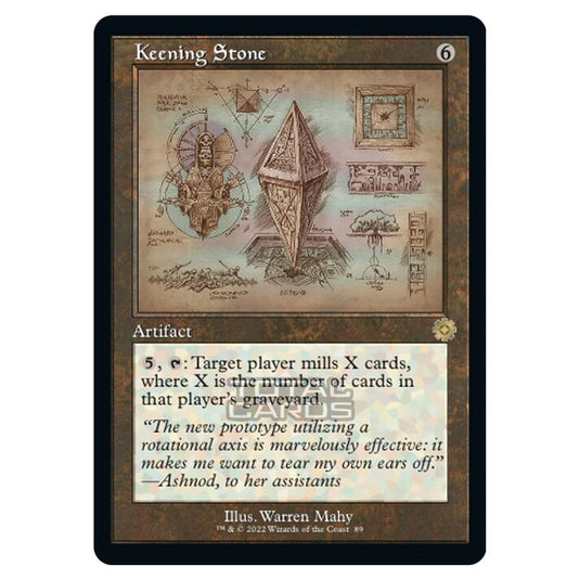 Magic The Gathering - The Brothers War - Retro Artifacts - Keening Stone (Retro Schematic Artifact) - 089