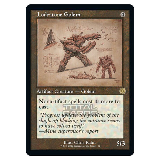 Magic The Gathering - The Brothers War - Retro Artifacts - Lodestone Golem (Retro Schematic Artifact) - 092