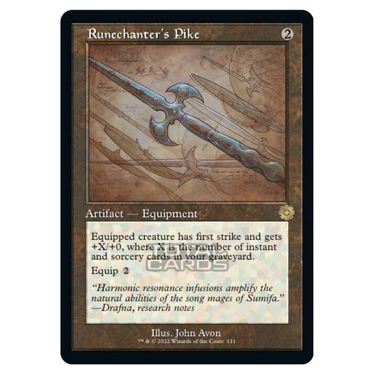 Magic The Gathering - The Brothers War - Retro Artifacts - Runechanter's Pike (Retro Schematic Artifact) - 111