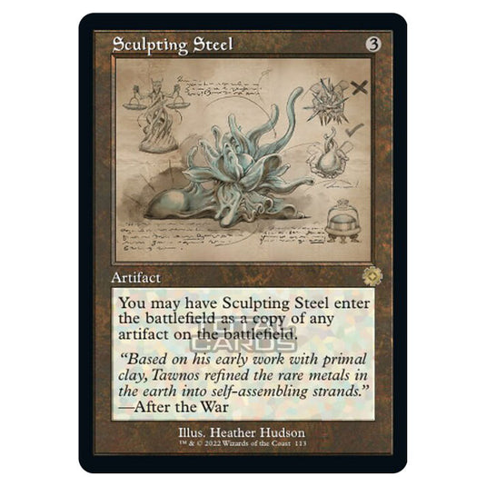 Magic The Gathering - The Brothers War - Retro Artifacts - Sculpting Steel (Retro Schematic Artifact) - 113