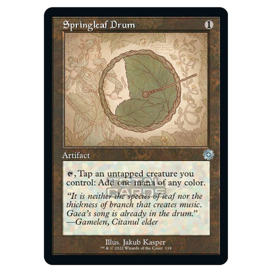 Magic The Gathering - The Brothers War - Retro Artifacts - Springleaf Drum (Retro Schematic Artifact) - 118