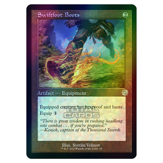 Magic The Gathering - The Brothers War - Retro Artifacts - Swiftfoot Boots (Retro Frame Artifact) - 058 (Foil)