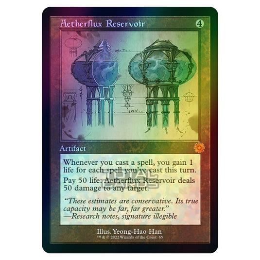 Magic The Gathering - The Brothers War - Retro Artifacts - Aetherflux Reservoir (Retro Schematic Artifact) - 065 (Foil)