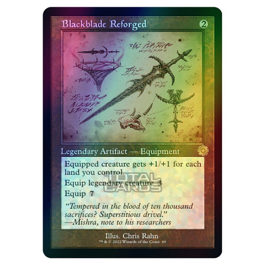 Magic The Gathering - The Brothers War - Retro Artifacts - Blackblade Reforged (Retro Schematic Artifact) - 069 (Foil)