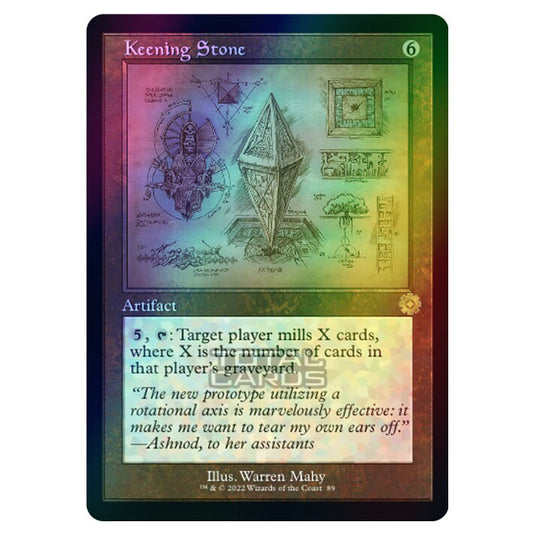 Magic The Gathering - The Brothers War - Retro Artifacts - Keening Stone (Retro Schematic Artifact) - 089 (Foil)