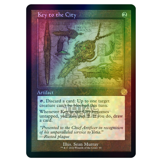 Magic The Gathering - The Brothers War - Retro Artifacts - Key to the City (Retro Schematic Artifact) - 090 (Foil)