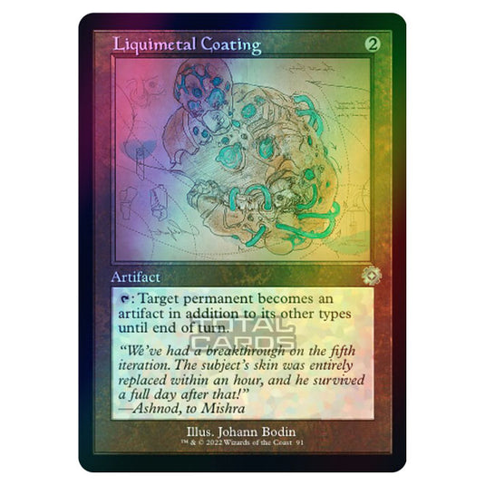 Magic The Gathering - The Brothers War - Retro Artifacts - Liquimetal Coating (Retro Schematic Artifact) - 091 (Foil)