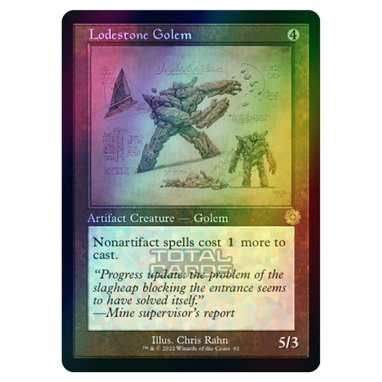 Magic The Gathering - The Brothers War - Retro Artifacts - Lodestone Golem (Retro Schematic Artifact) - 092 (Foil)