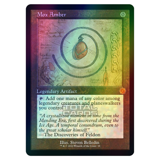 Magic The Gathering - The Brothers War - Retro Artifacts - Mox Amber (Retro Schematic Artifact) - 098 (Foil)