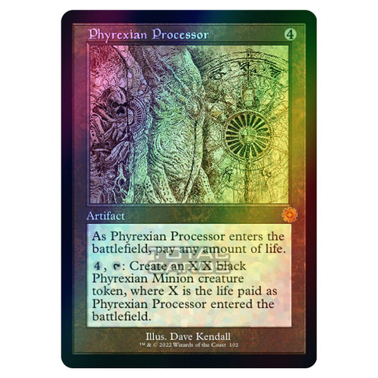 Magic The Gathering - The Brothers War - Retro Artifacts - Phyrexian Processor (Retro Schematic Artifact) - 102 (Foil)