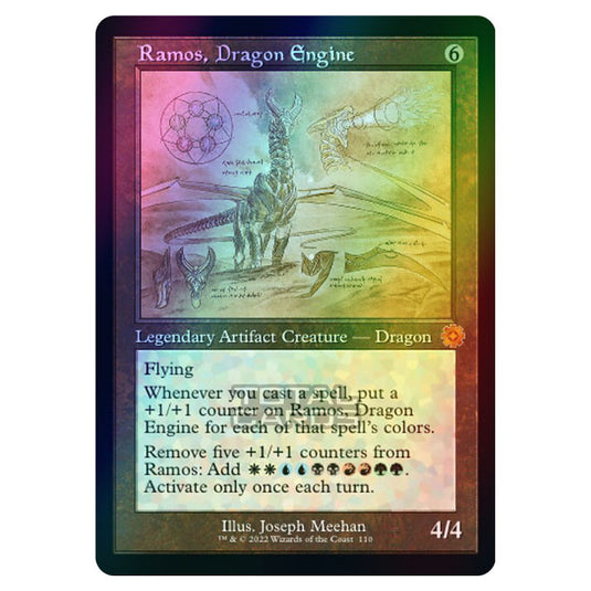 Magic The Gathering - The Brothers War - Retro Artifacts - Ramos, Dragon Engine (Retro Schematic Artifact) - 110 (Foil)