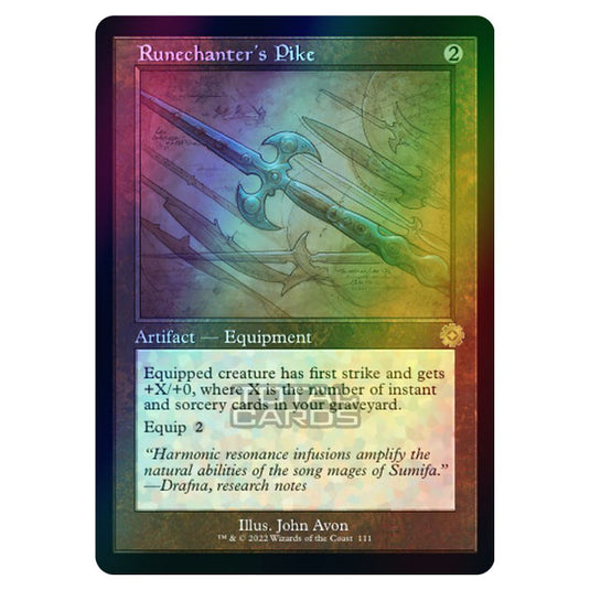 Magic The Gathering - The Brothers War - Retro Artifacts - Runechanter's Pike (Retro Schematic Artifact) - 111 (Foil)