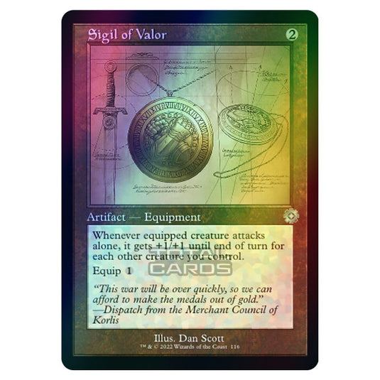 Magic The Gathering - The Brothers War - Retro Artifacts - Sigil of Valor (Retro Schematic Artifact) - 116 (Foil)