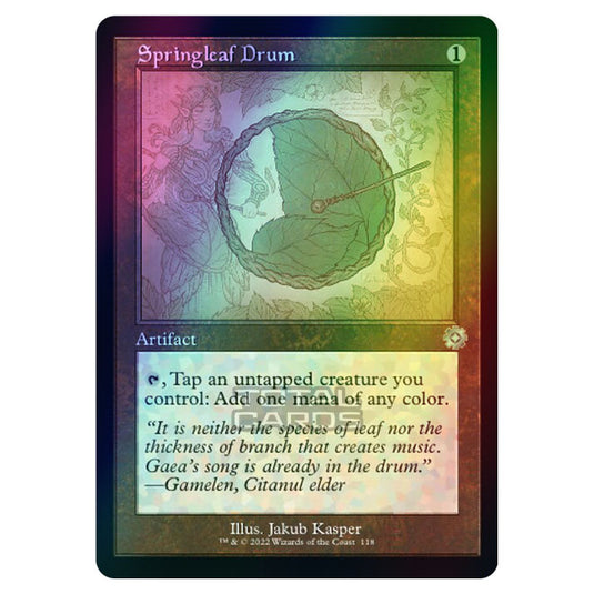 Magic The Gathering - The Brothers War - Retro Artifacts - Springleaf Drum (Retro Schematic Artifact) - 118 (Foil)