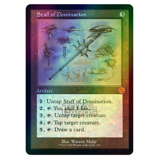 Magic The Gathering - The Brothers War - Retro Artifacts - Staff of Domination (Retro Schematic Artifact) - 119 (Foil)