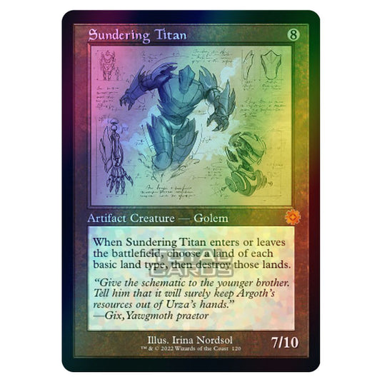 Magic The Gathering - The Brothers War - Retro Artifacts - Sundering Titan (Retro Schematic Artifact) - 120 (Foil)