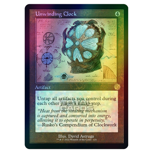 Magic The Gathering - The Brothers War - Retro Artifacts - Unwinding Clock (Retro Schematic Artifact) - 124 (Foil)