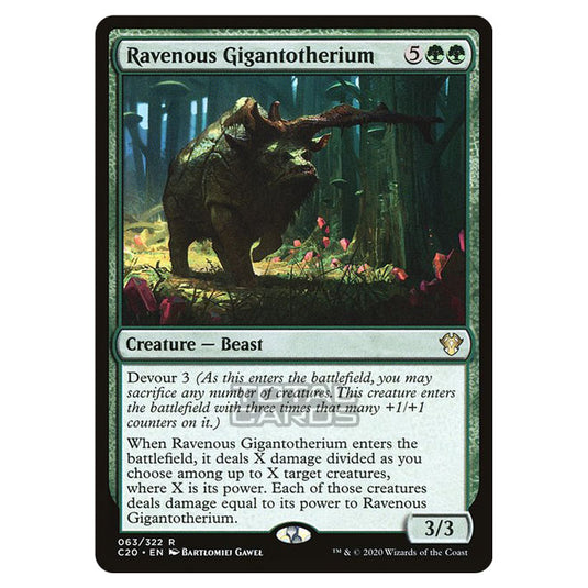 Magic The Gathering - Commander 2020 - Ravenous Gigantotherium - 63/322