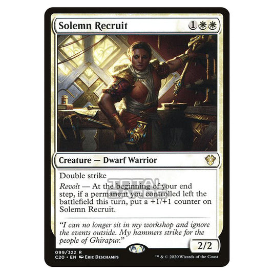 Magic The Gathering - Commander 2020 - Solemn Recruit - 99/322