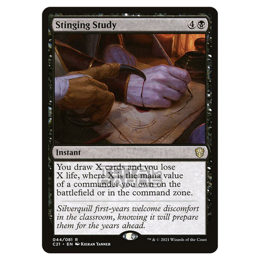 Magic The Gathering - Commander 2021 - Stinging Study - 44/409