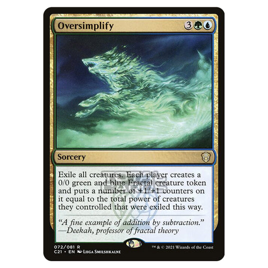 Magic The Gathering - Commander 2021 - Oversimplify - 72/409