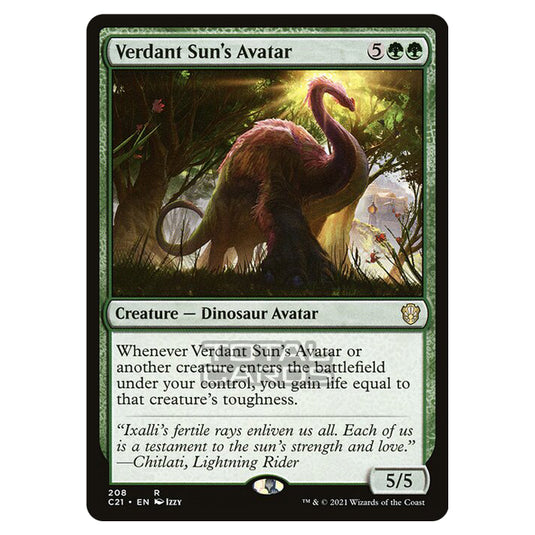 Magic The Gathering - Commander 2021 - Verdant Sun's Avatar - 208/409