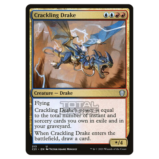 Magic The Gathering - Commander 2021 - Crackling Drake - 213/409