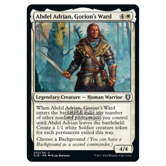 Magic The Gathering - Commander Legends - Battle for Baldur's Gate - Abdel Adrian, Gorion's Ward - 002/361