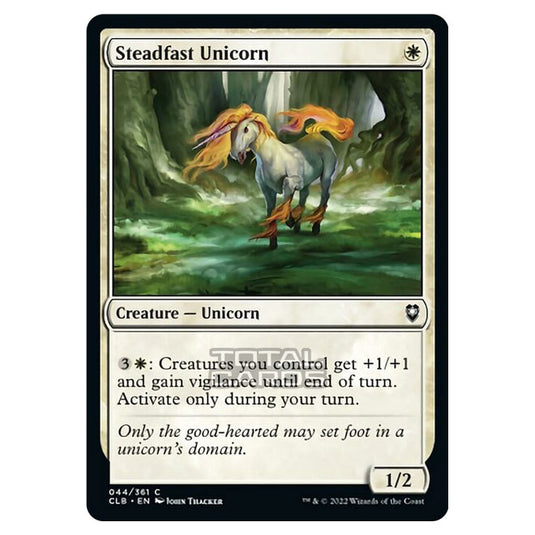 Magic The Gathering - Commander Legends - Battle for Baldur's Gate - Steadfast Unicorn - 044/361