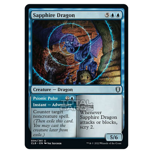 Magic The Gathering - Commander Legends - Battle for Baldur's Gate - Sapphire Dragon / Psionic Pulse - 094/361