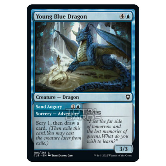 Magic The Gathering - Commander Legends - Battle for Baldur's Gate - Young Blue Dragon / Sand Augury - 106/361